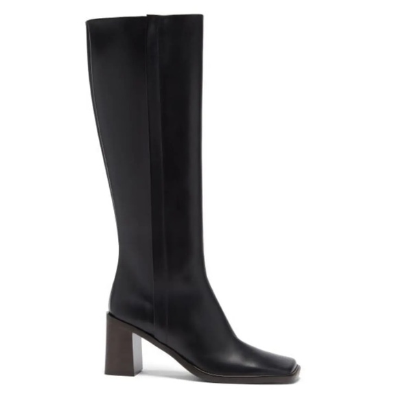 The Row Shoes - THE ROW Patch Calfskin Tall Zip Boots